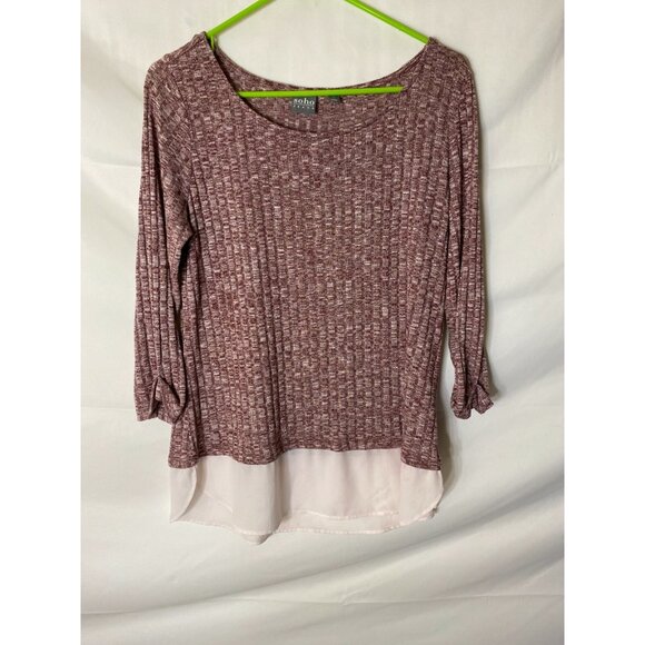 NEW YORK CO SOHO SWEATER PURPLE RED COLOR WOMENS SIZE LARGE L 12/14 Fall Office - Picture 1 of 2
